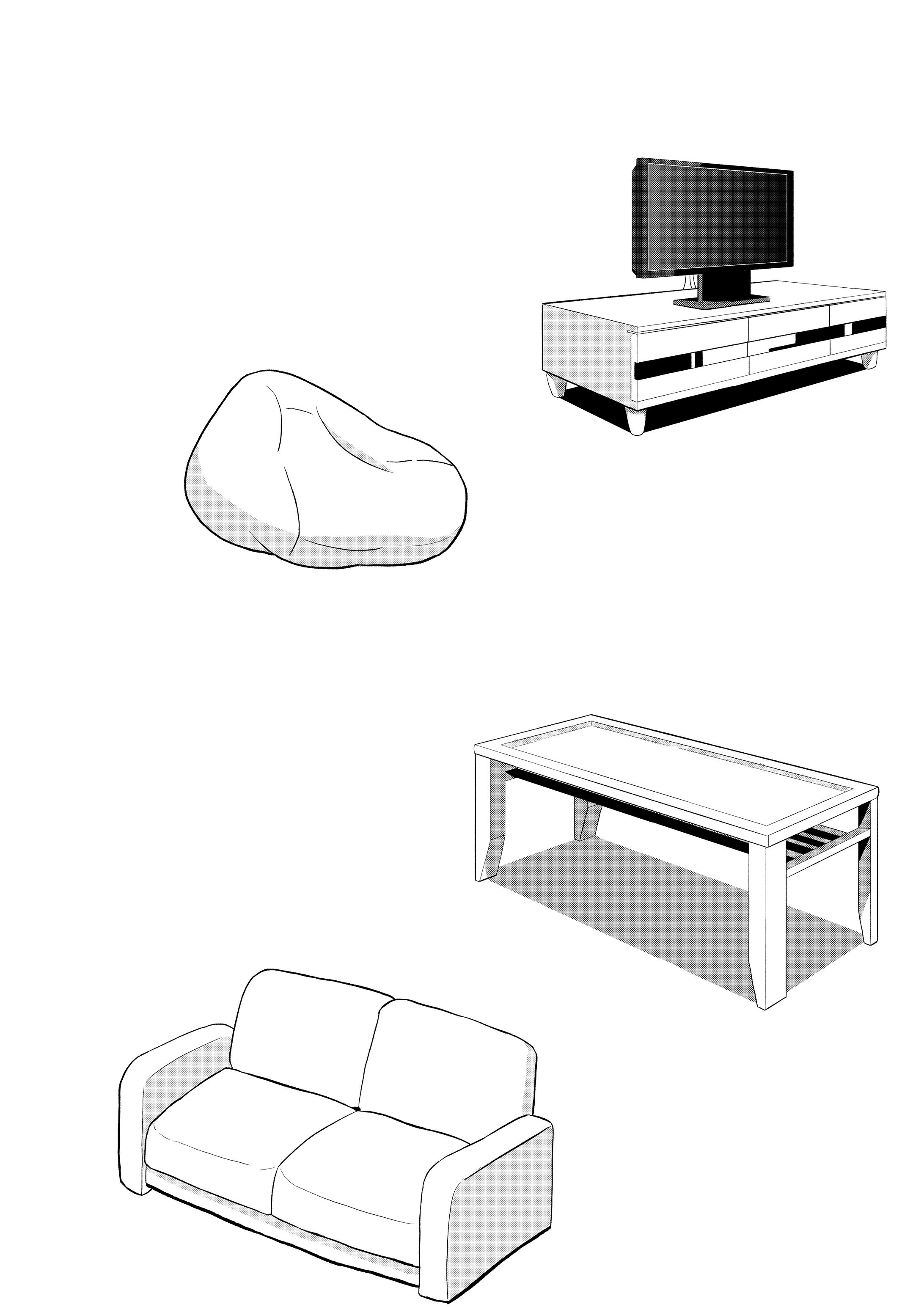 部屋の家具-1