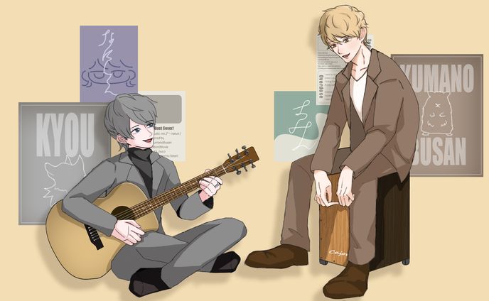 歌ってみたのサムネ制作 (友人の活動サポート)