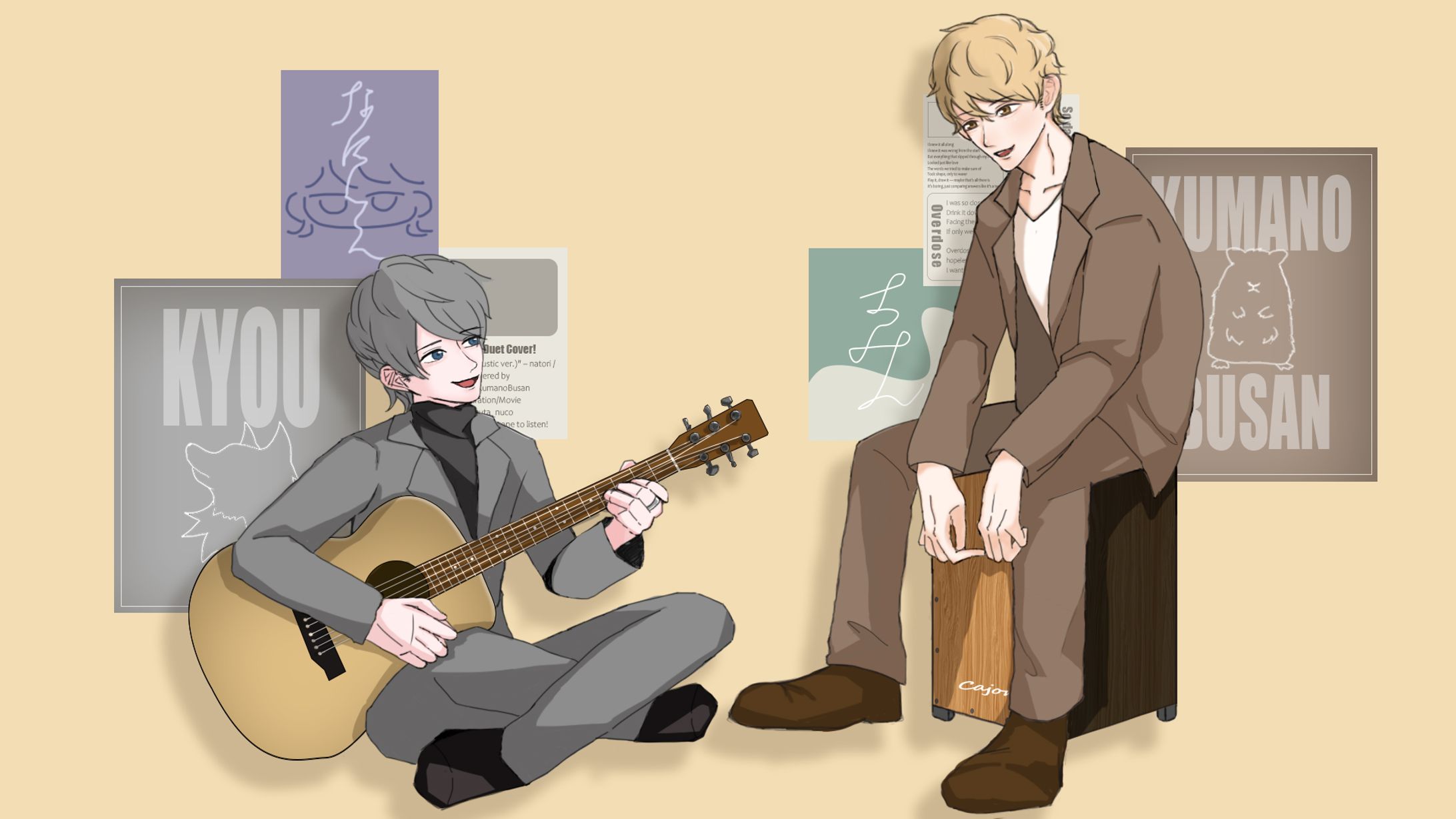 歌ってみたのサムネ制作 (友人の活動サポート)-1