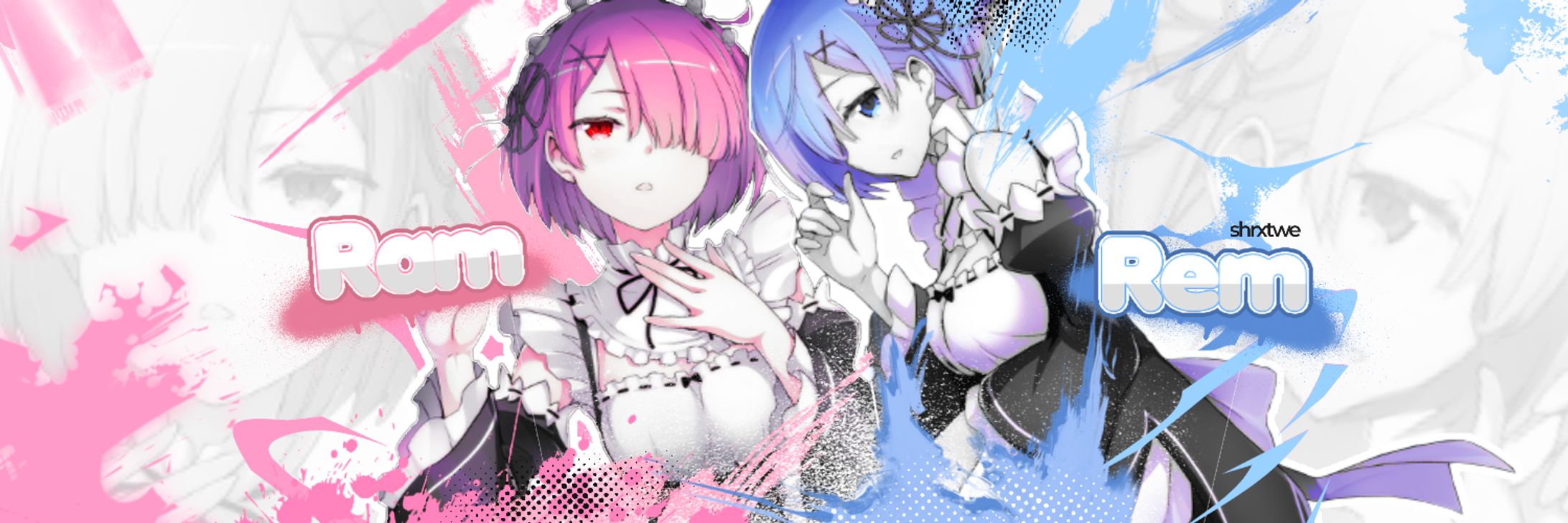 Ram & Rem - Twitter Header Design -1