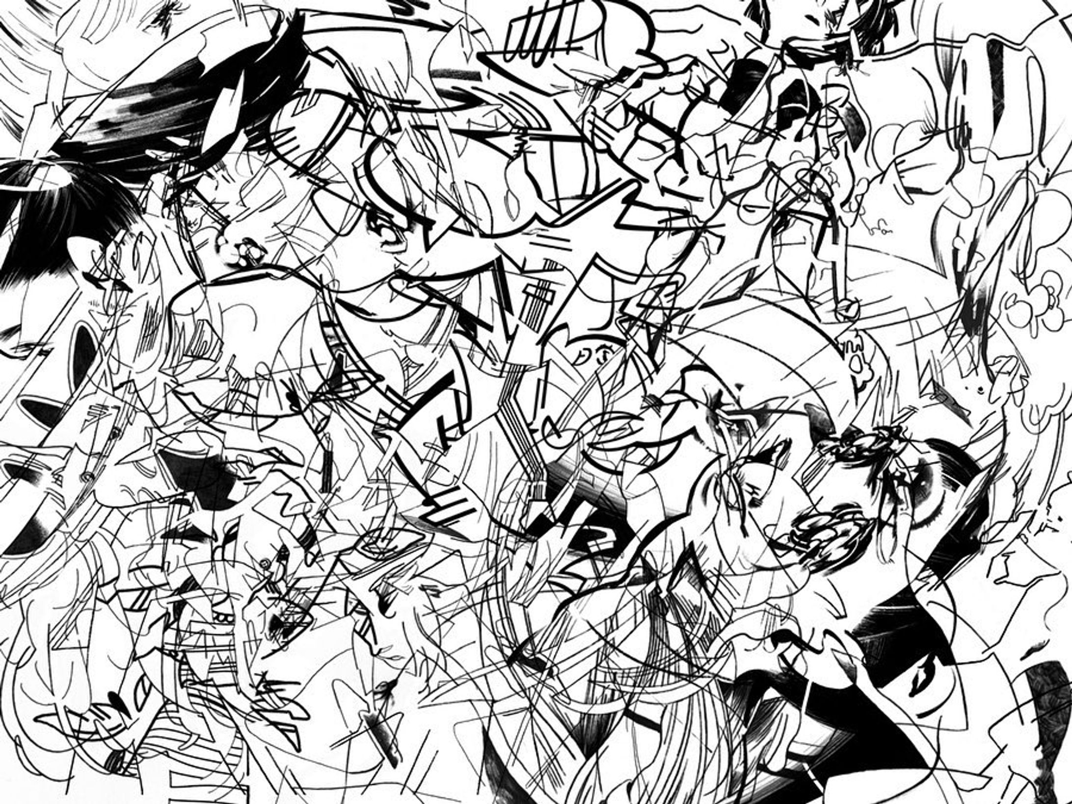 #illust #illustration #art #artwork #sketch #draw #drawing #イラスト #絵 #digitalart #illustgram #black #girls #イラストレーション #collage-1