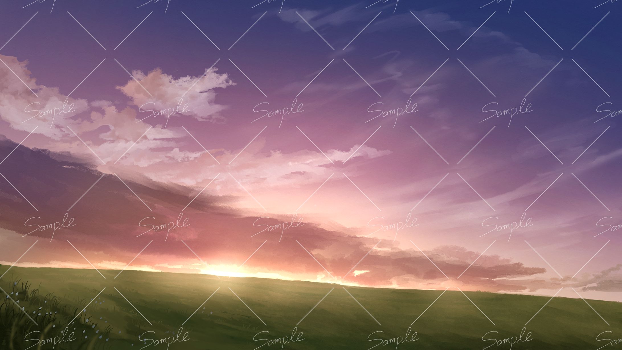 【有償依頼】MV用イラスト(夕景、昼空、朝焼け、夜空)-1