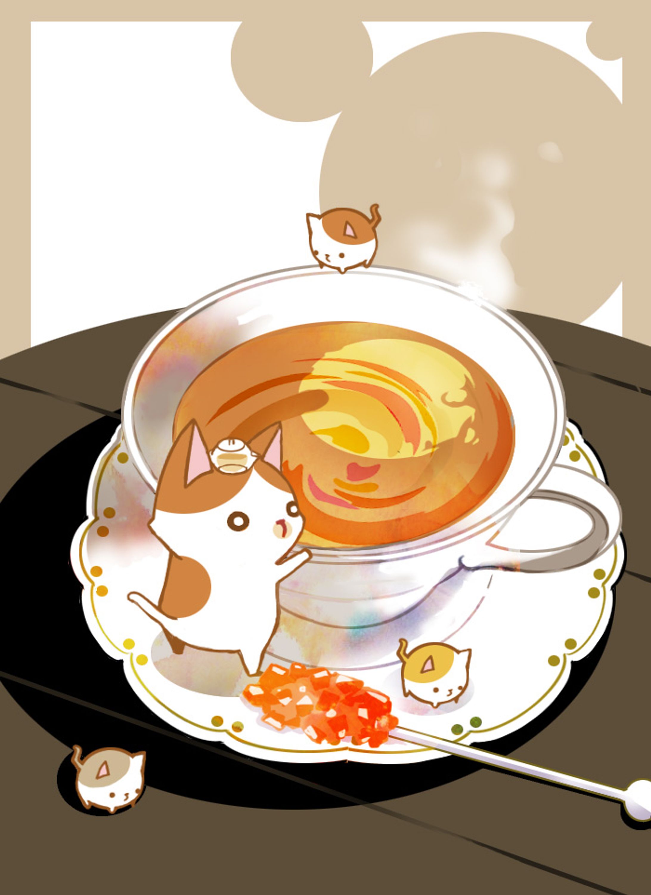 茶白ねこのティータイム-1