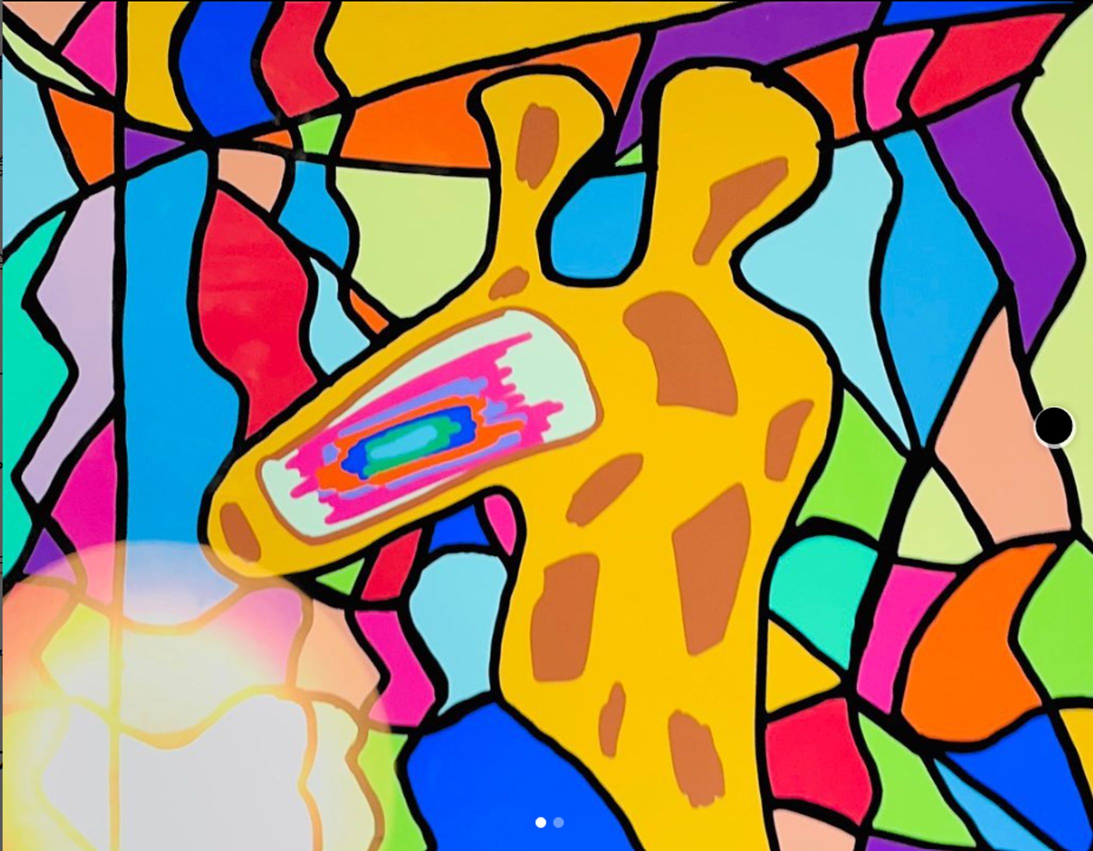 キリンのステンドグラス絵-1