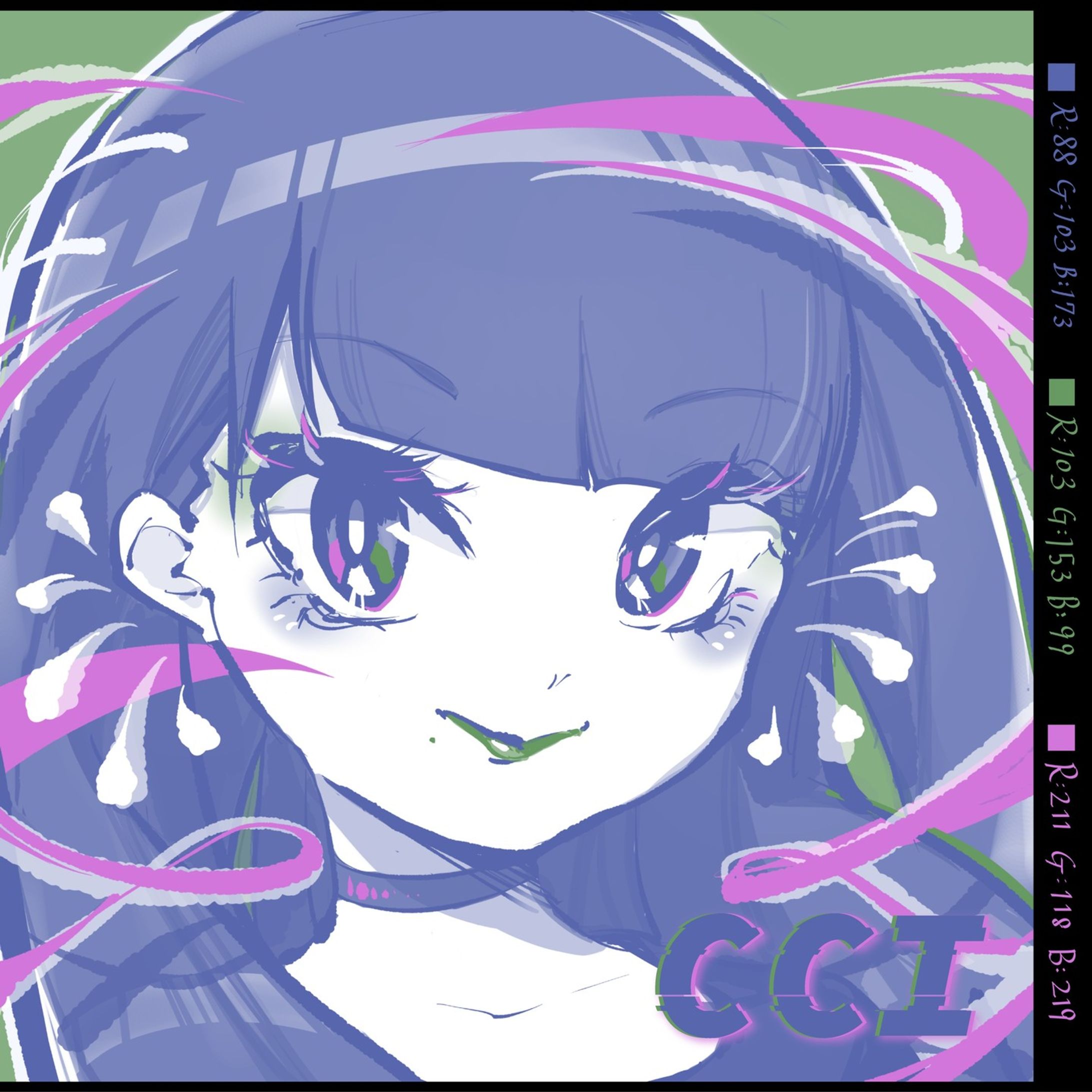 1st color R:211 G:118 B:219 / 2nd color R:88 G:103 B:173 / 3rd color R:103 G:153 B:99

【Butterfly】 夢か現か幻か

彼女は突然僕の前に現れたんだ。さっきまで花に囲まれていたはずなのに。 視線を感じる、甘い香りもする...呼ばれている...？

Dream or reality or illusion.

She came to me out of the blue. Earlier, I was supposed to be surrounded by flowers. I can feel your eyes on me, I can smell your sweet scent... Calling me over here...?

https://opensea.io/assets/matic/0x2953399124f0cbb46d2cbacd8a89cf0599974963/76285897457593373971531072859828676946637580275269301390549996211170481012737-1