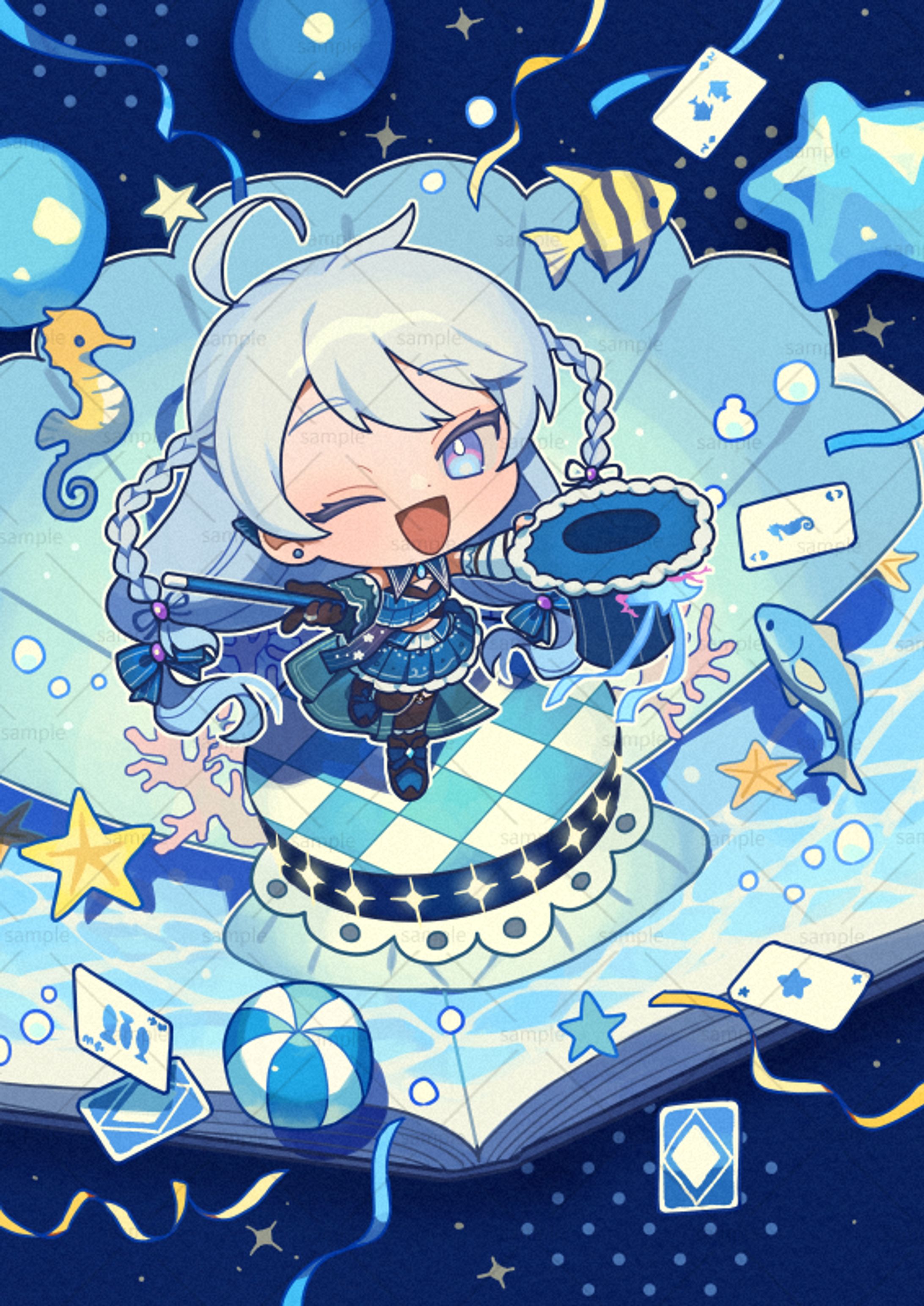 一枚絵イラスト/幻海ココ様-1