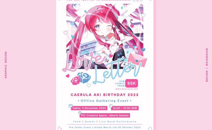 Caerula Aki - Poster Birthday Offline Gathering Event 01