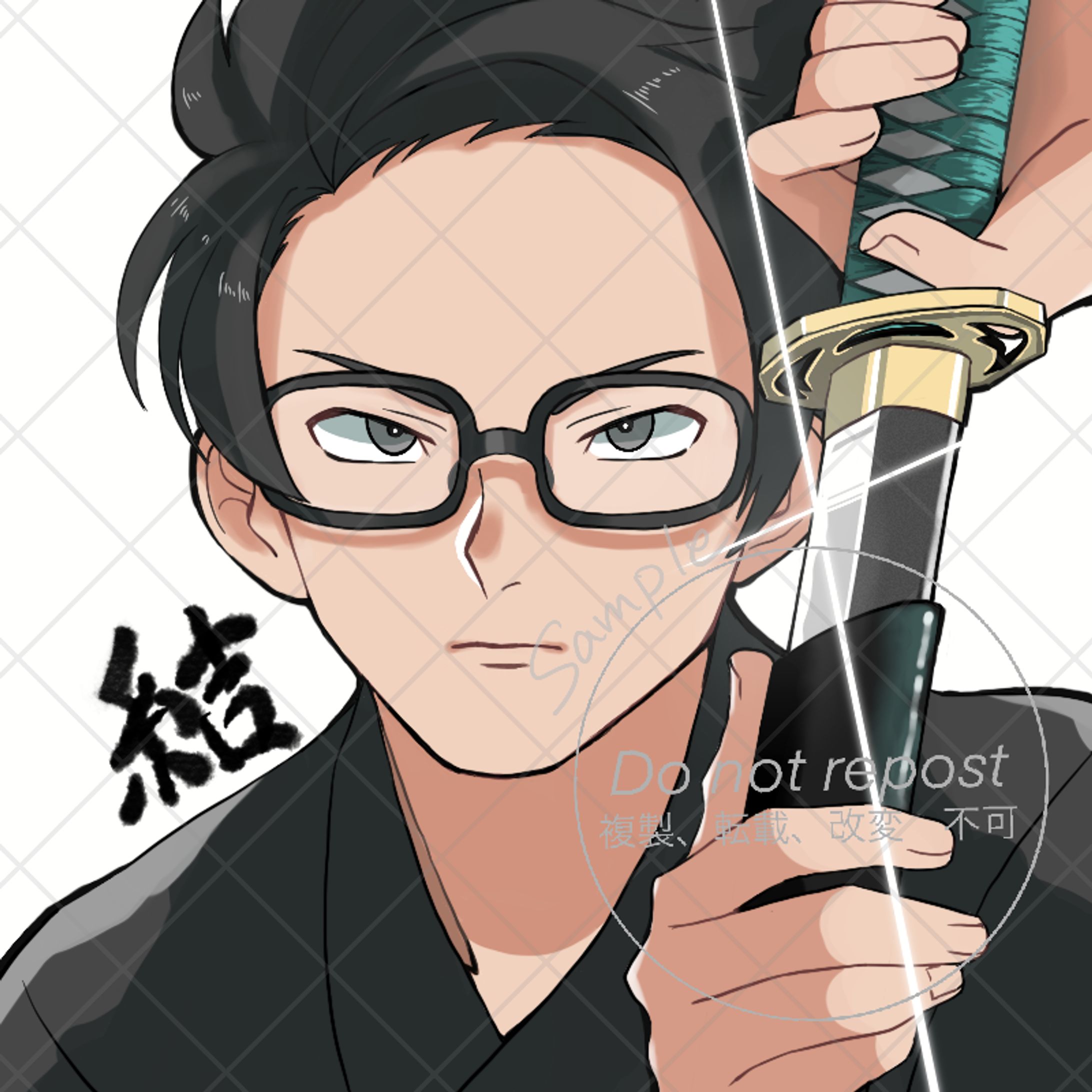 刀を持った青年-1