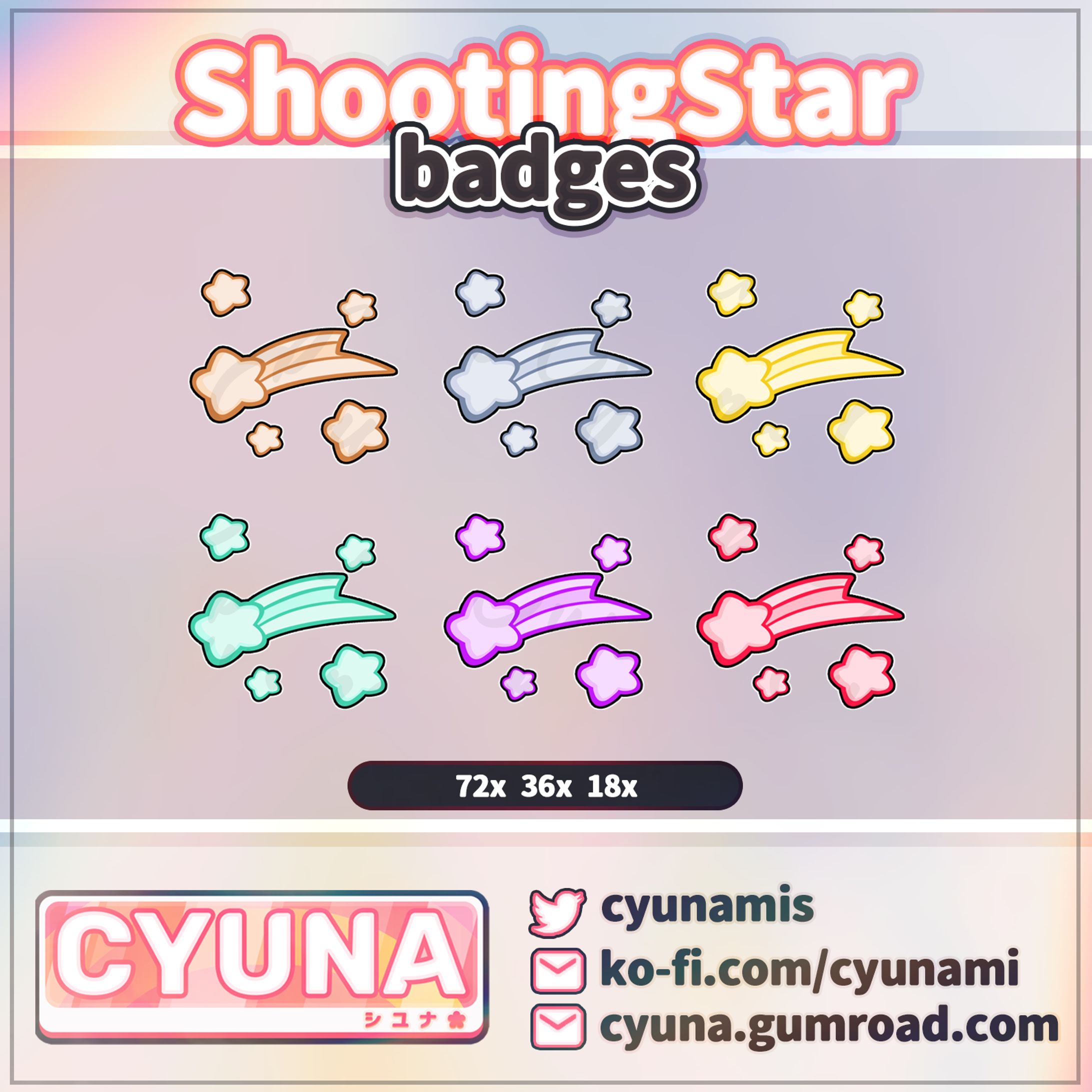 Shooting Star Sub/Cheer Badges-1