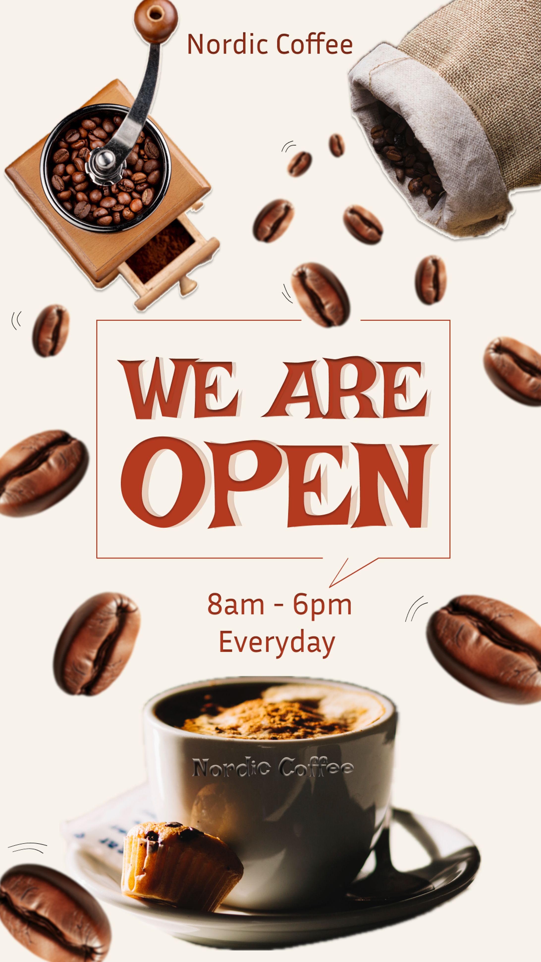 おしゃれカフェ　Instagramストーリー投稿（架空）-1