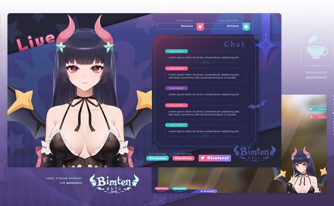 Vtuber Overlay Design
