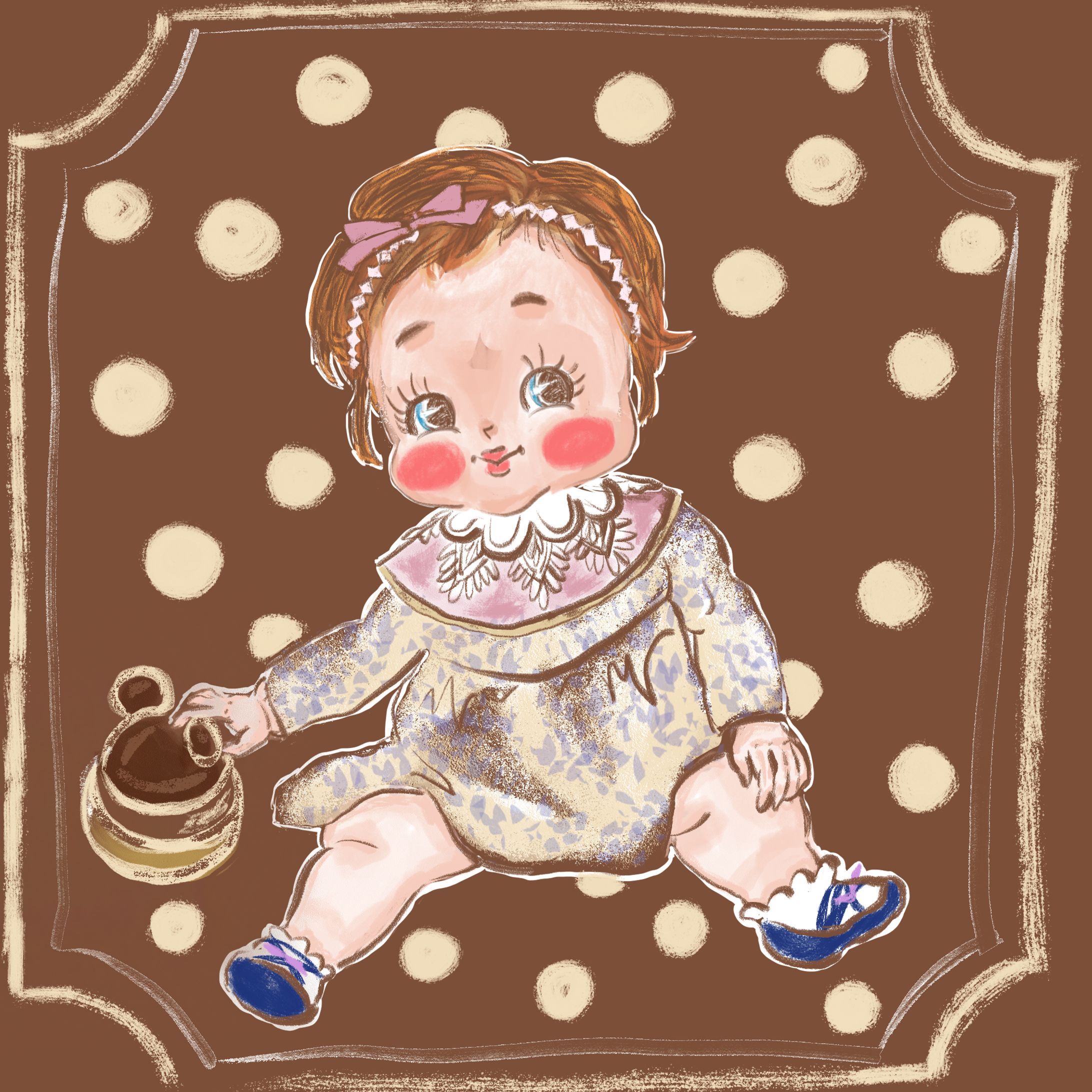 ヴィンテージ調の赤ちゃん-1