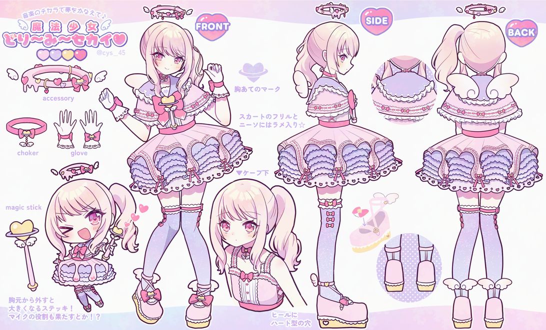 衣装デザイン「魔法少女どり～み～セカイ♡」