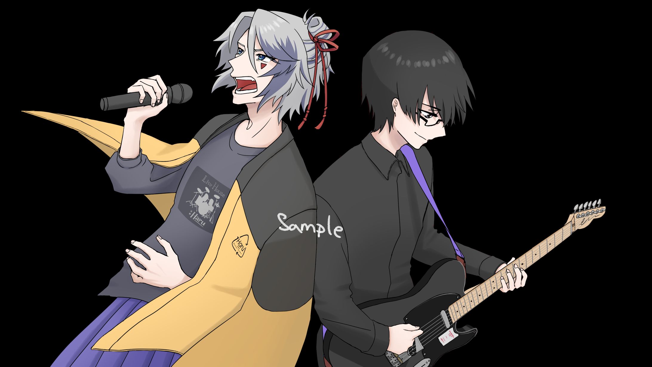 春海晴人様ジミー様歌ってみた演奏してみた動画用イラスト-1