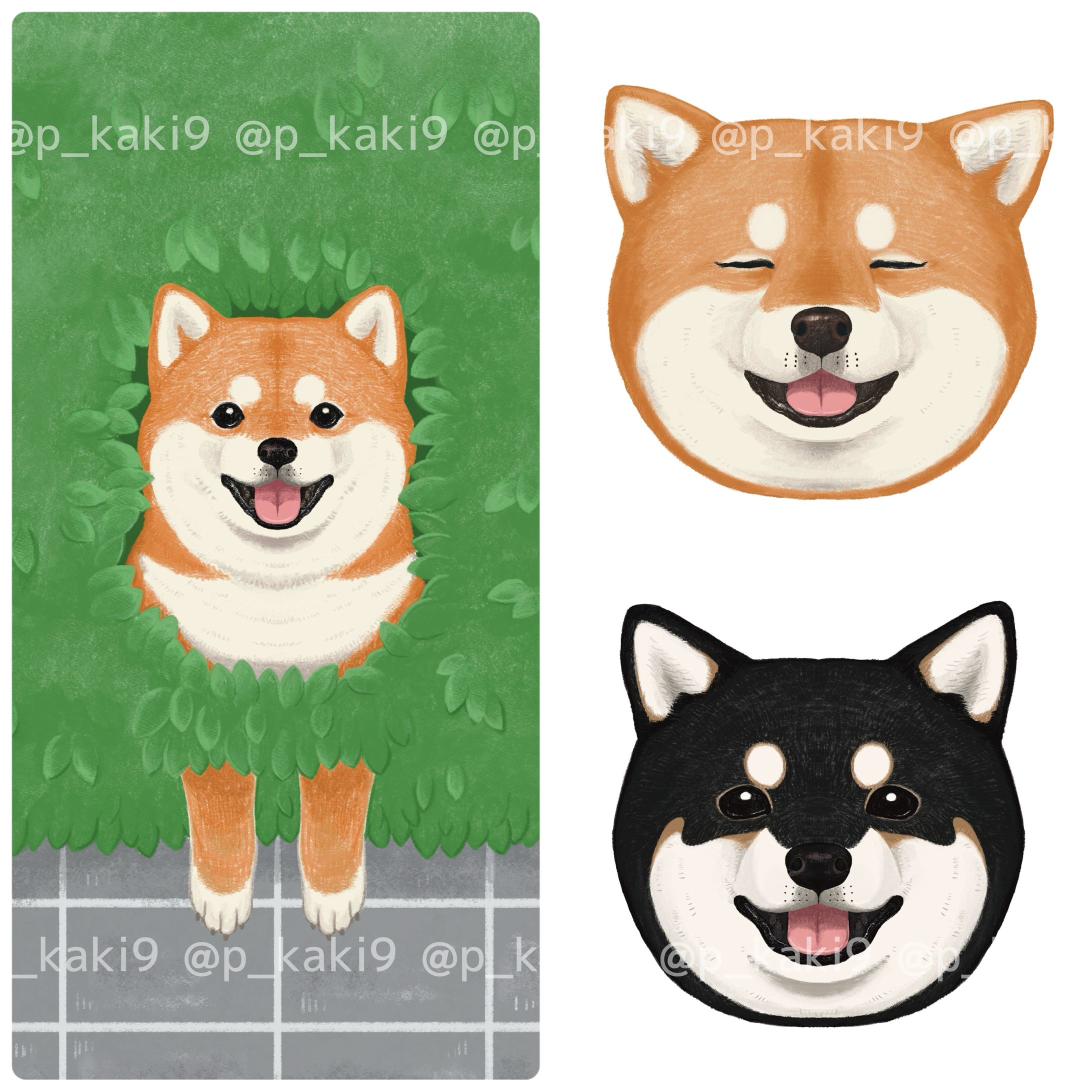 株式会社フェリシモさま『柴犬雑貨コレクションの会』グッズイラスト-1