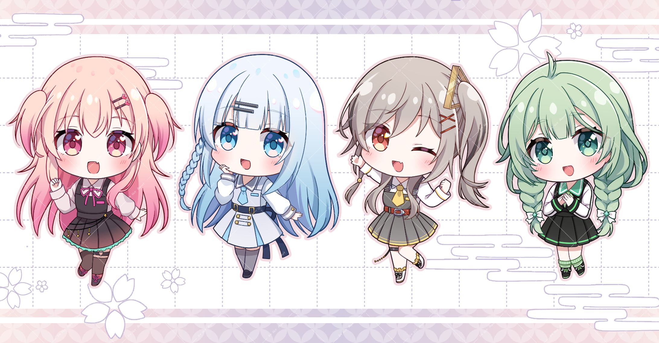 ブイエール × YURINAN × PROJECT NEBULA コラボグッズSDイラスト-1