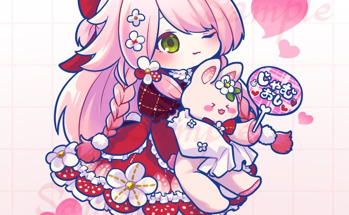 ミニキャライラスト（兎原じゃむ様）