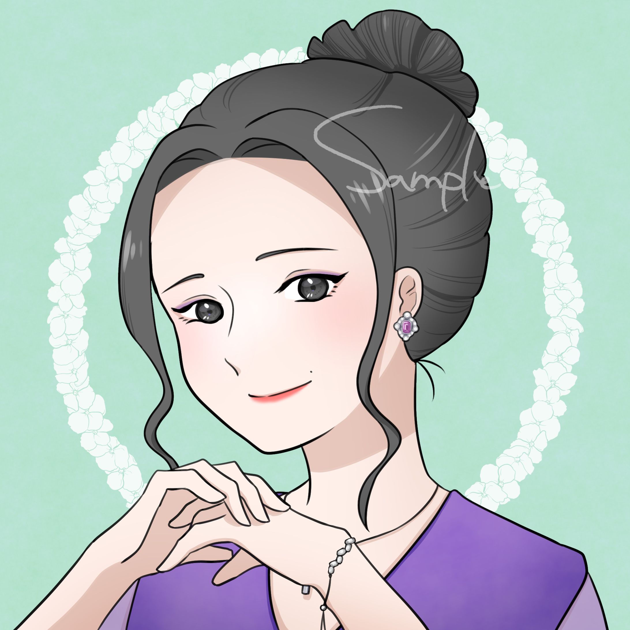 綾風怜香様アイコン用イラスト