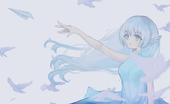 青　歌ってみたイラスト