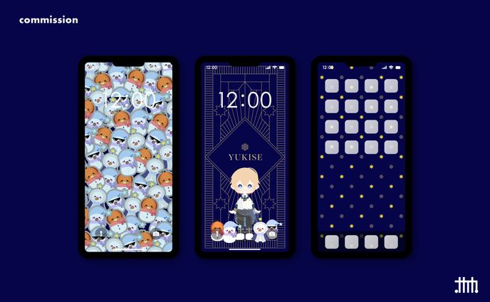 【skeb】Vtuber冰咲ユキセ様 スマホ壁紙