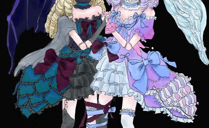 ♊️ Gémeaux ⋆꙳
𓂃𓂃𓂃𓂃𓂃𓂃𓂃𓂃𓂃𓂃

꙳☄︎ 👼 Angèle＆diable 😈✯‬ 

サーカスで綱渡りをしてる双子の女の子。お互いの事が好きすぎてドレススカートをくっつけ、足もリボンで結んでいる。天使と悪魔として生まれて恐れられて、捨てられてしまった...。

 #イラスト  #art  #illustration  #illust  #オリジナル #イラスト好きな人と繋がりたい  #イラストグラム  #絵描きさんと繋がりたい  #絵柄が好みって人にフォローされたい  #일러스트 #그림스타그램  #미술 #插图 #アンティーク #antique #ビスクドール #人形 #poupée #marionnette #oilpainting  #双子座  #天使  #Gémeaux  #circus  #サーカス #ロリータ  #ゴシック  #ゴスロリ #星座  #十二星座