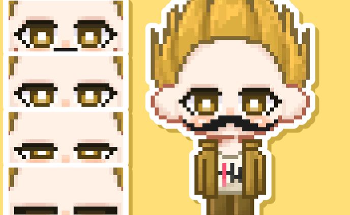 GIFドット絵-まんじゅう食べ吾郎