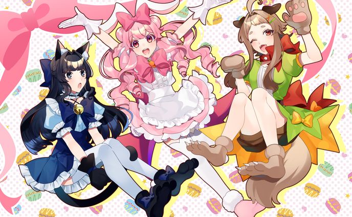 動物×魔法少女(2枚)