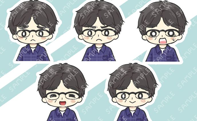 インスタ&アイコン用キャラクターイラスト