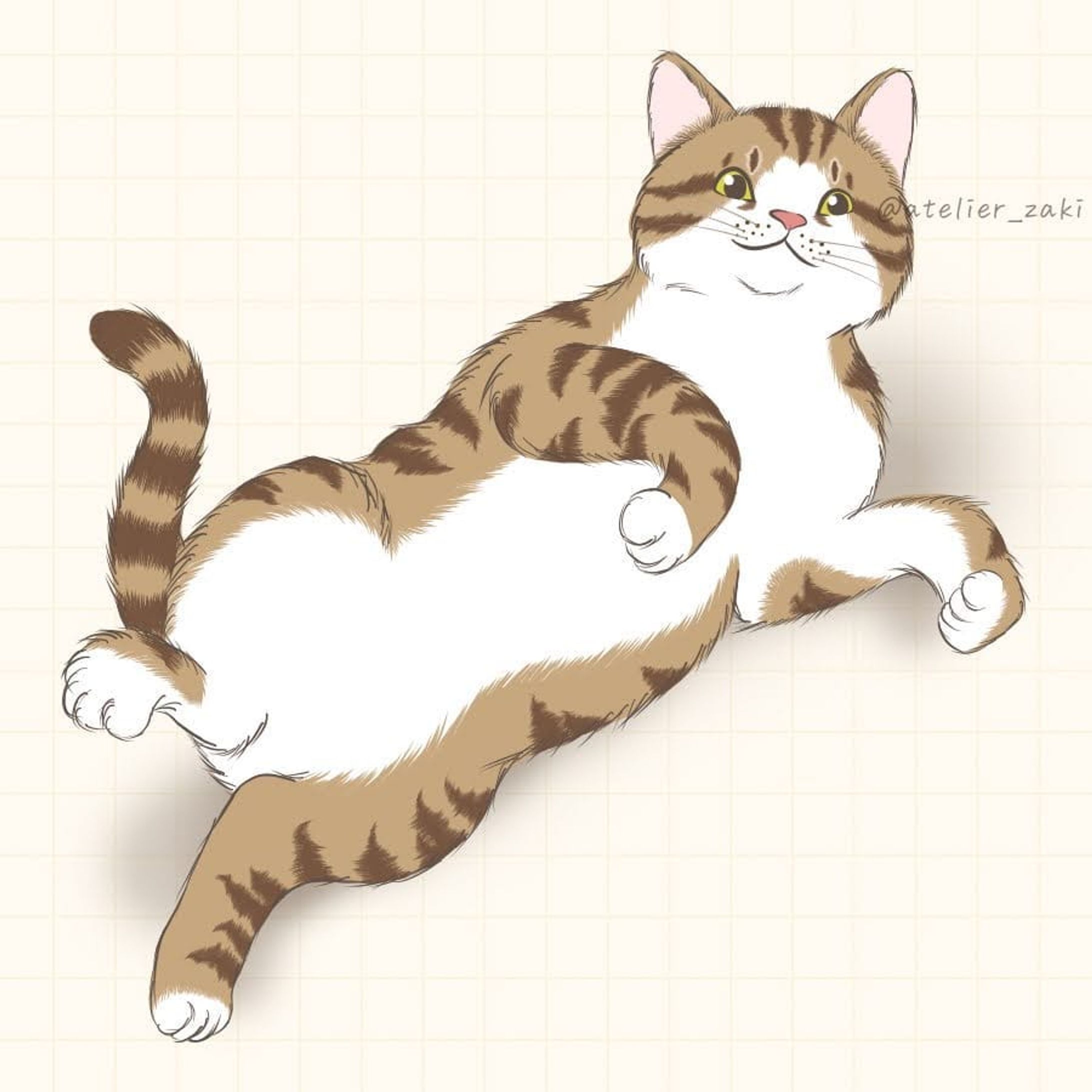 デフォルメしたポップイラストを専門にやってますがジャンルの幅を広げるべくちょっとリアル寄りの猫に挑戦！
毛並みの感じを試行錯誤しつつもふもふな子ができました⭐️
仕事にするにはまだまだ修行が必要だけどコツをつかんできたので猫だけじゃなく色んな動物を描きたいですね😃.
.
プロフィールのURL→メニュー→URLリスト内のココナラにて、猫ちゃんの似顔絵のご依頼お待ちしております！.
.
#猫 #ねこ #ネコ #キジトラ #キジ白 #cat #ヘソ天 #動物 #animal #イラスト #illustration #絵 #デザイン #design #アート #art #手描き #手描きイラスト #イラストレーター #illustrator 
#デザイナー #グラフィックデザイナー #designer #イラストレーターと繋がりたい #イラストレーターさんと繋がりたい #デザイナーさんと繋がりたい-1