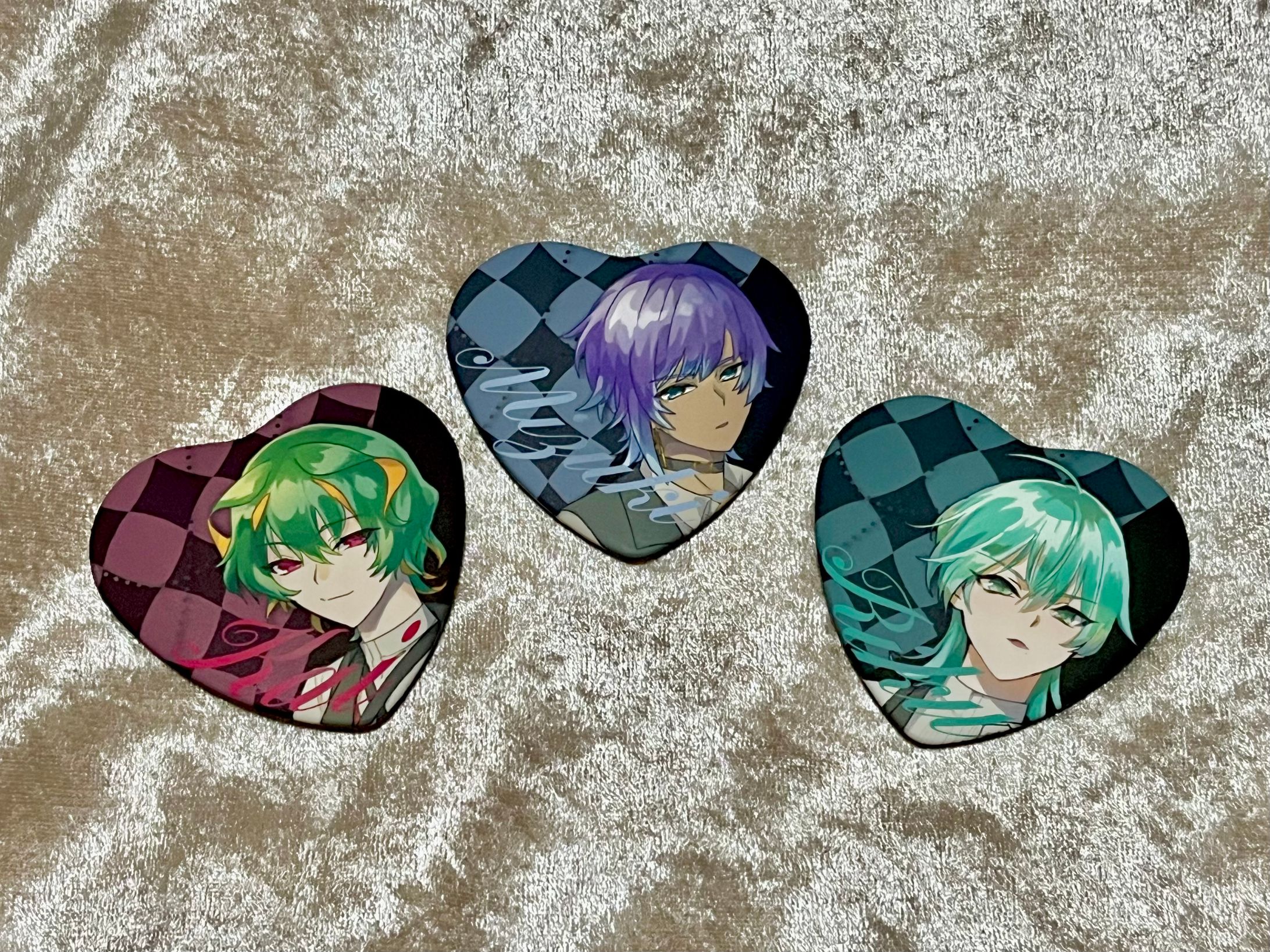 ハート缶バッジ-1