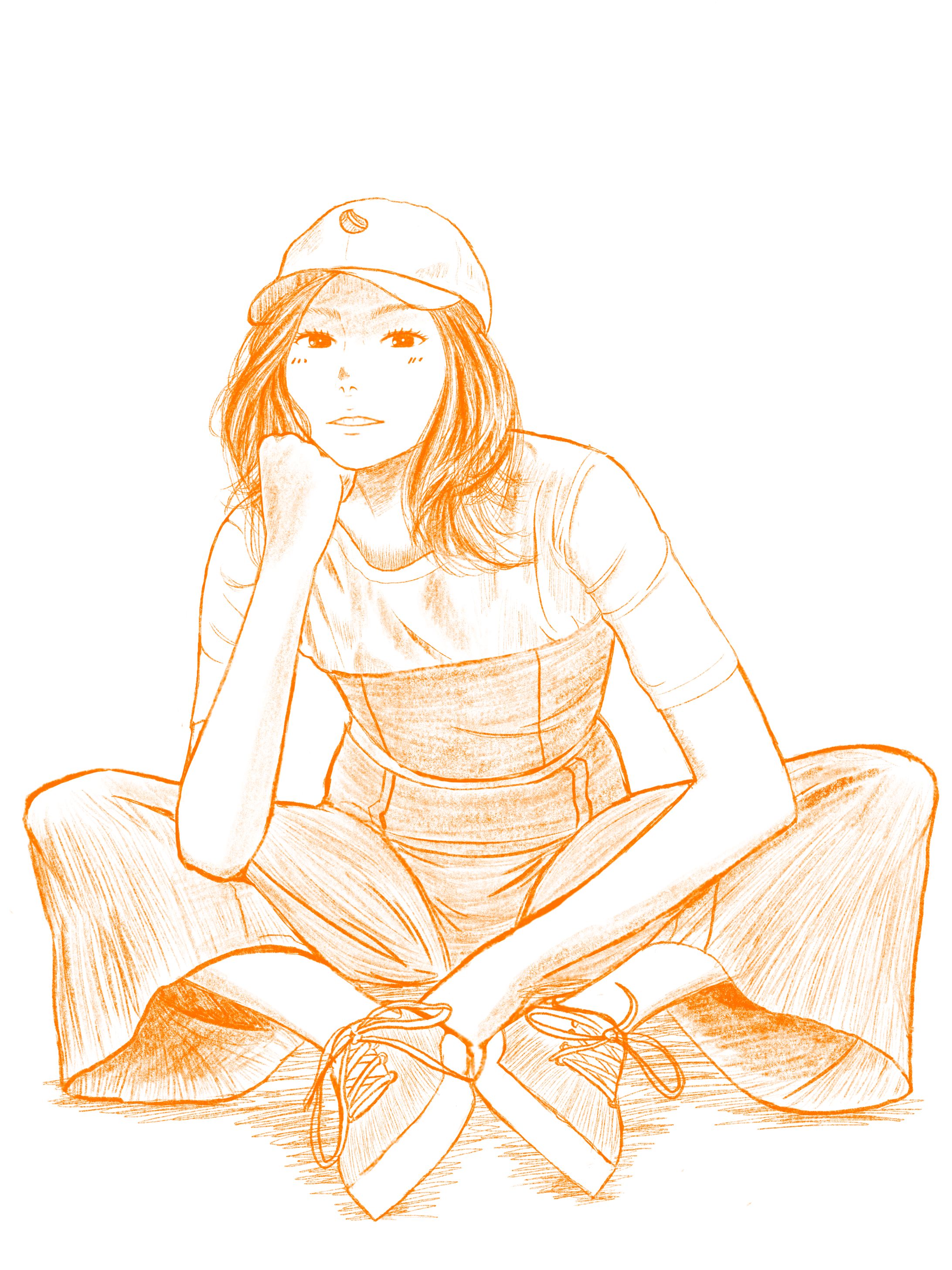 girl drawing-1