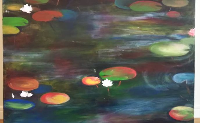 デジタル作品、油絵