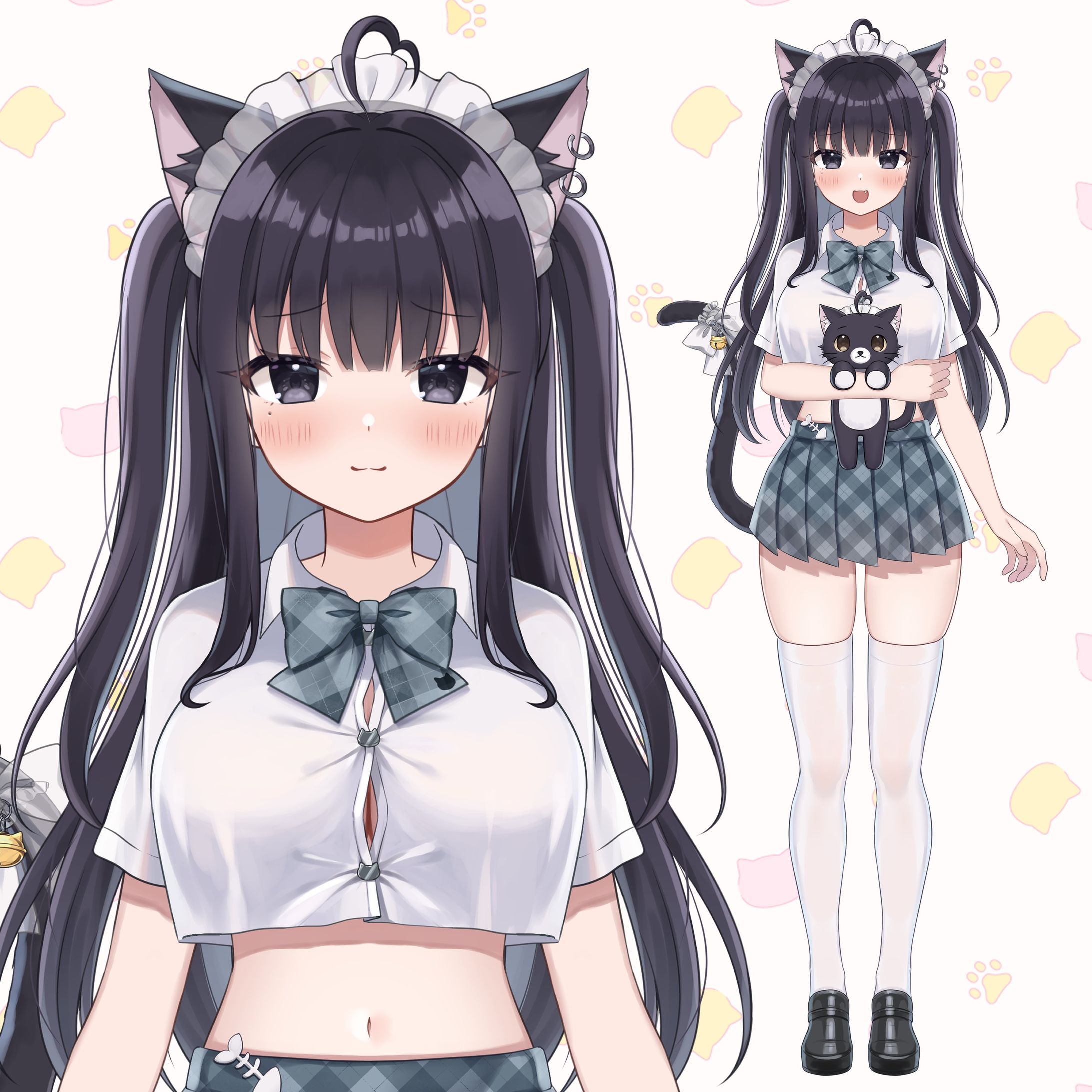 猫乃ももか様 モデル原画、活動用イラスト-1