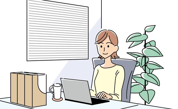 オフィスワークの女性