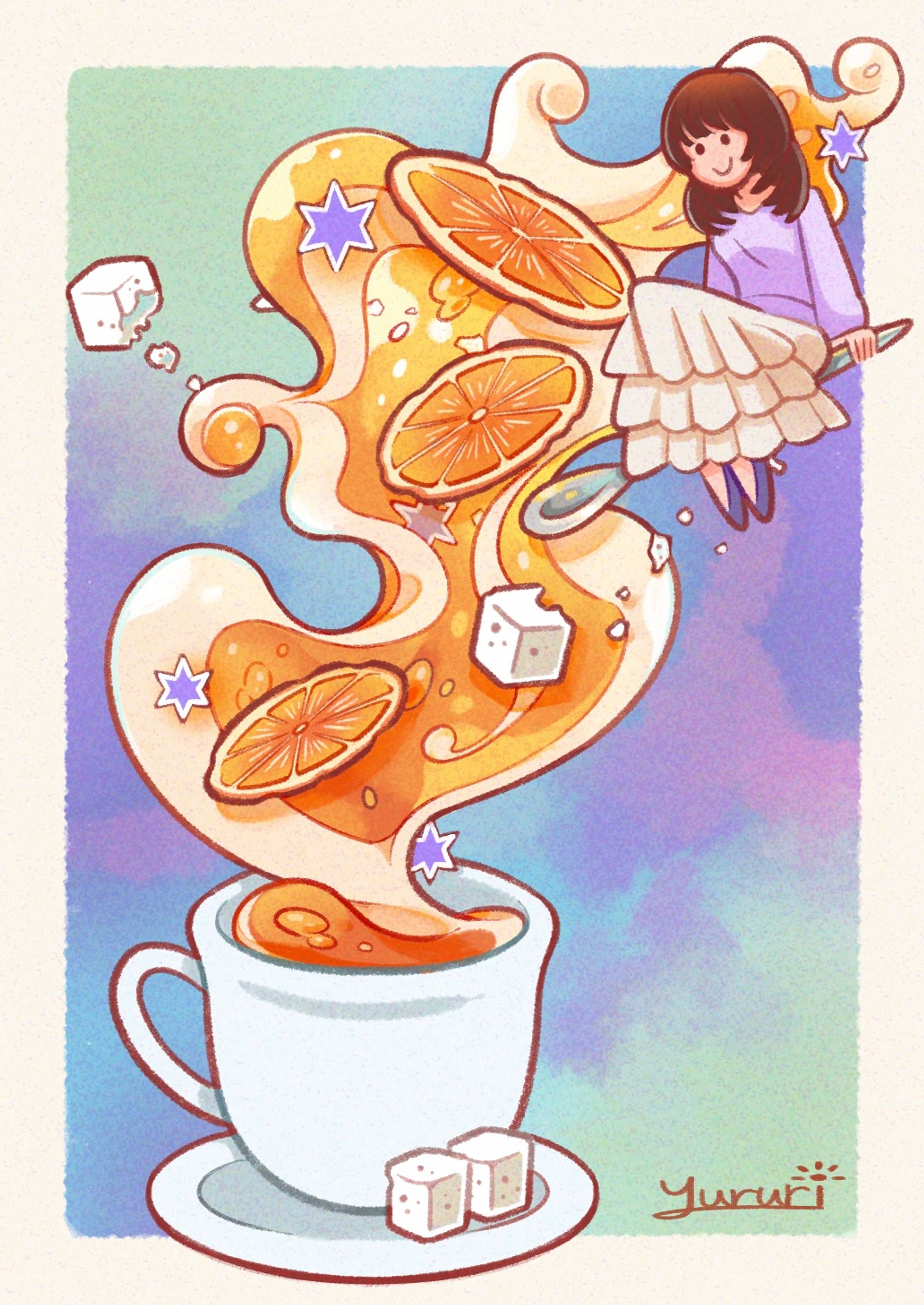 【自主制作】紅茶イラスト-1