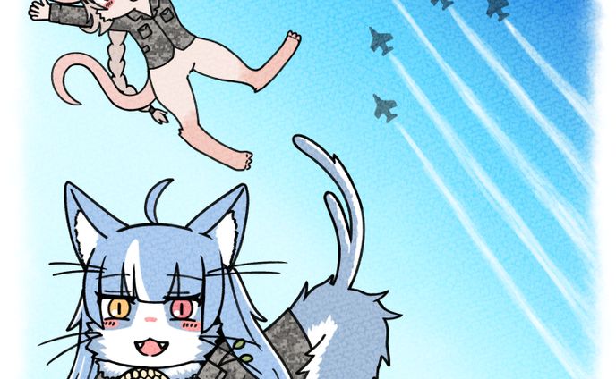 (ファンアート)おまねこ＆ハム・チュンチュン