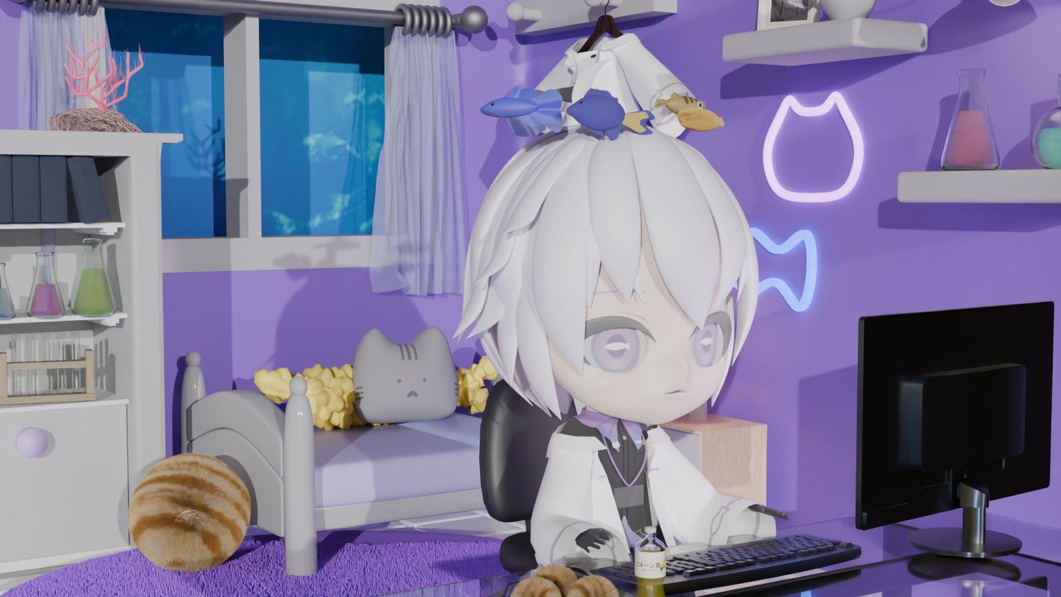 VTuber 柳葉天様　配信待機画面-1