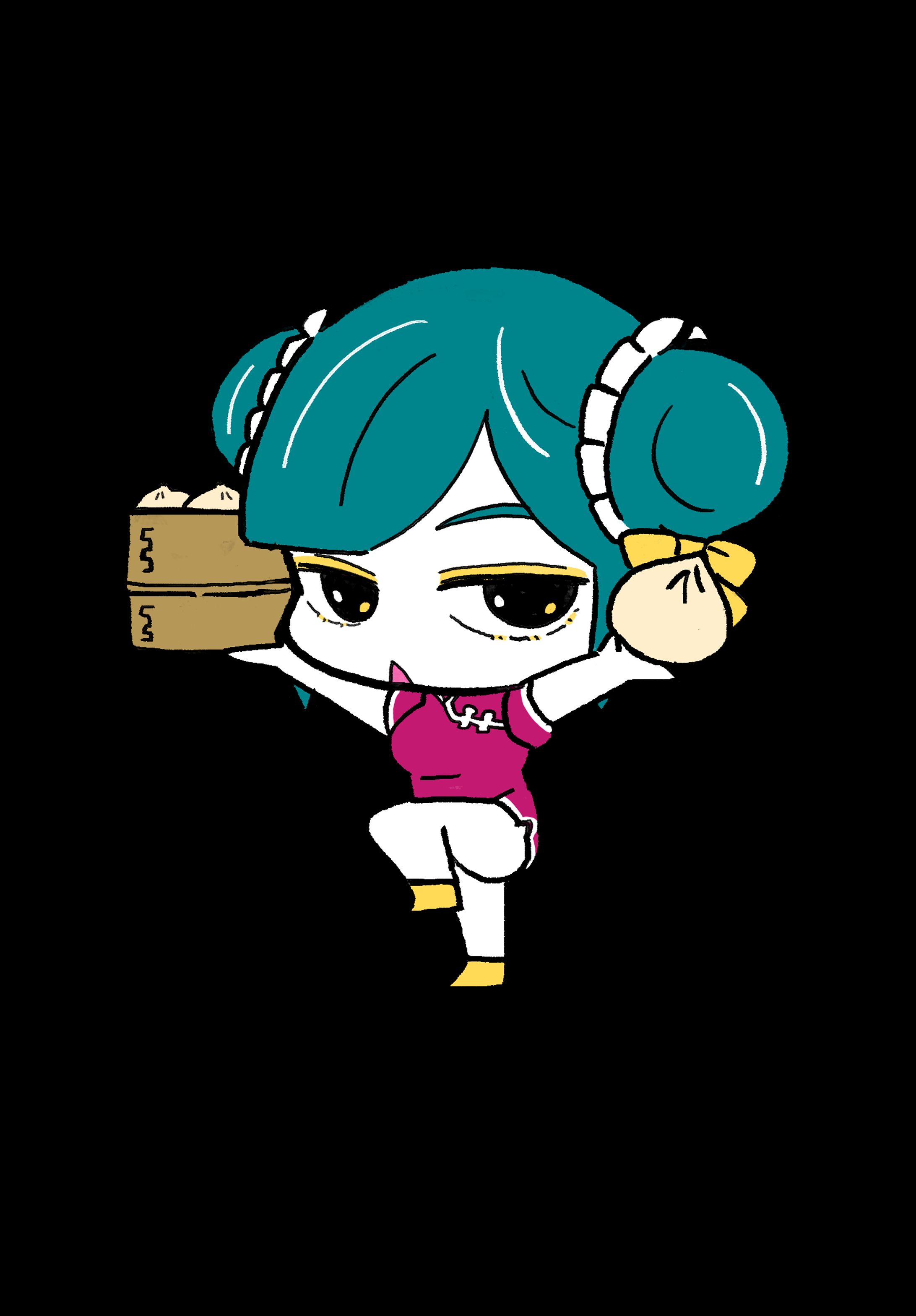 チャイナ　ポストカードイラスト(2020)-1
