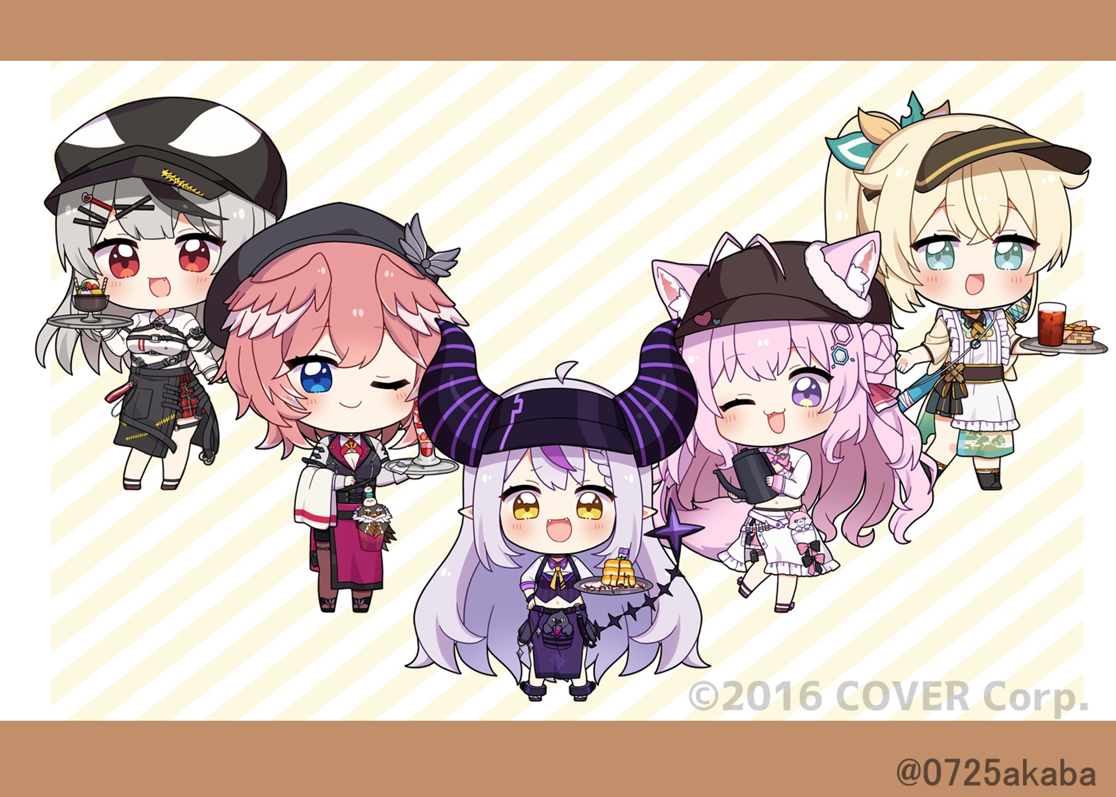 ホロライブ 秘密結社holoX × スイパラ コラボカフェSDイラスト-1