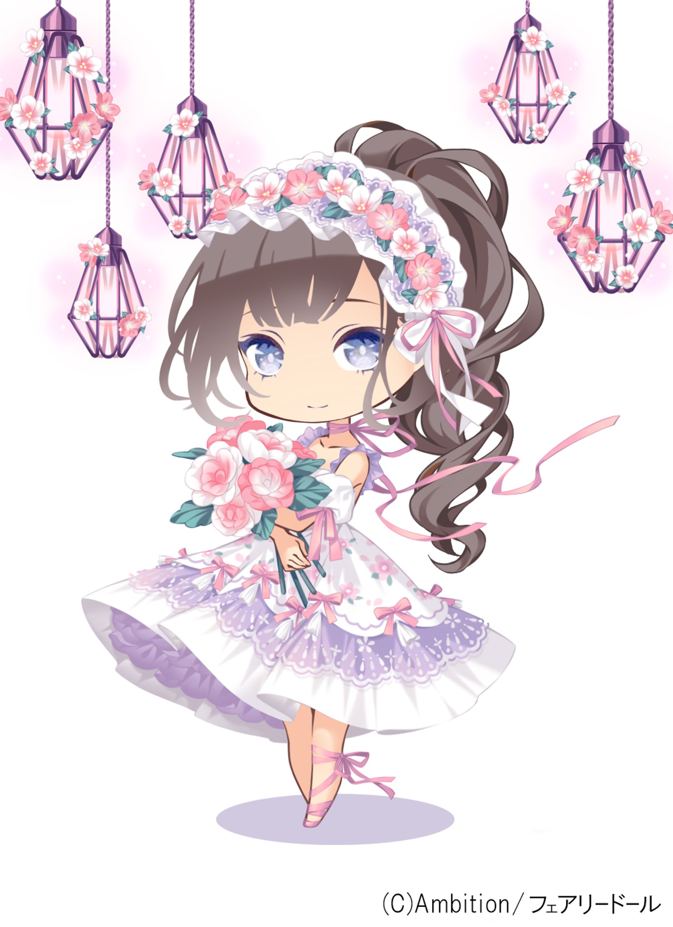 フェアリードール　贈り花を抱えた少女-1