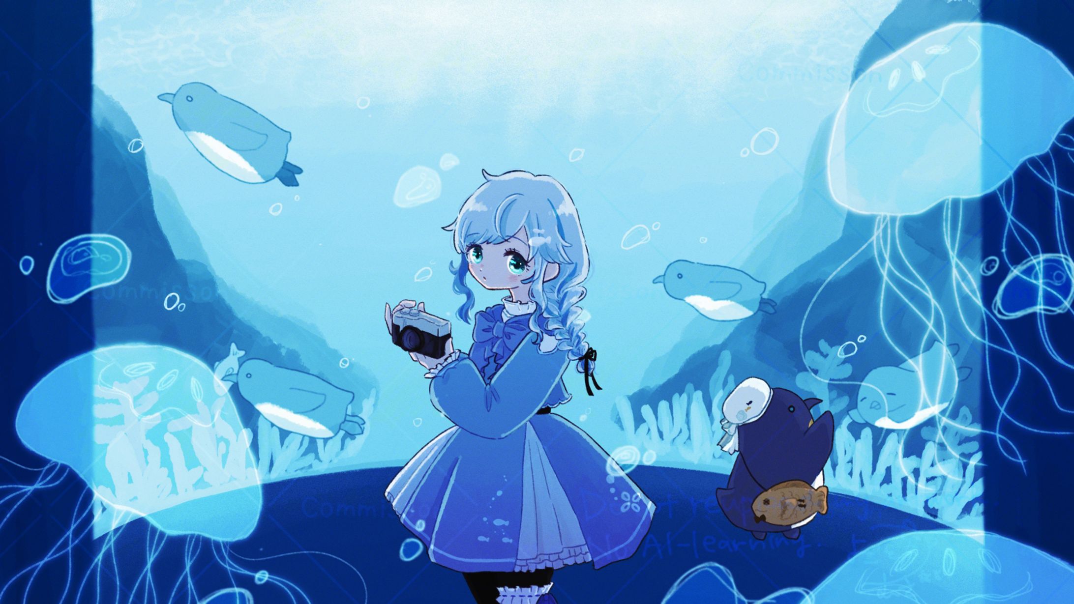 魚住そら様一周年記念イラスト-1