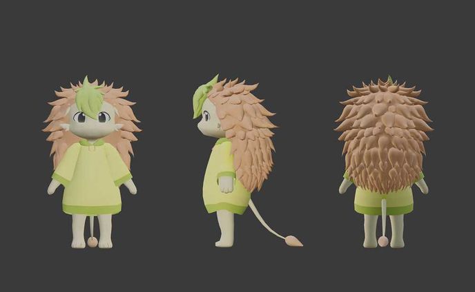 バーチャルキャラクター ハリネズミ