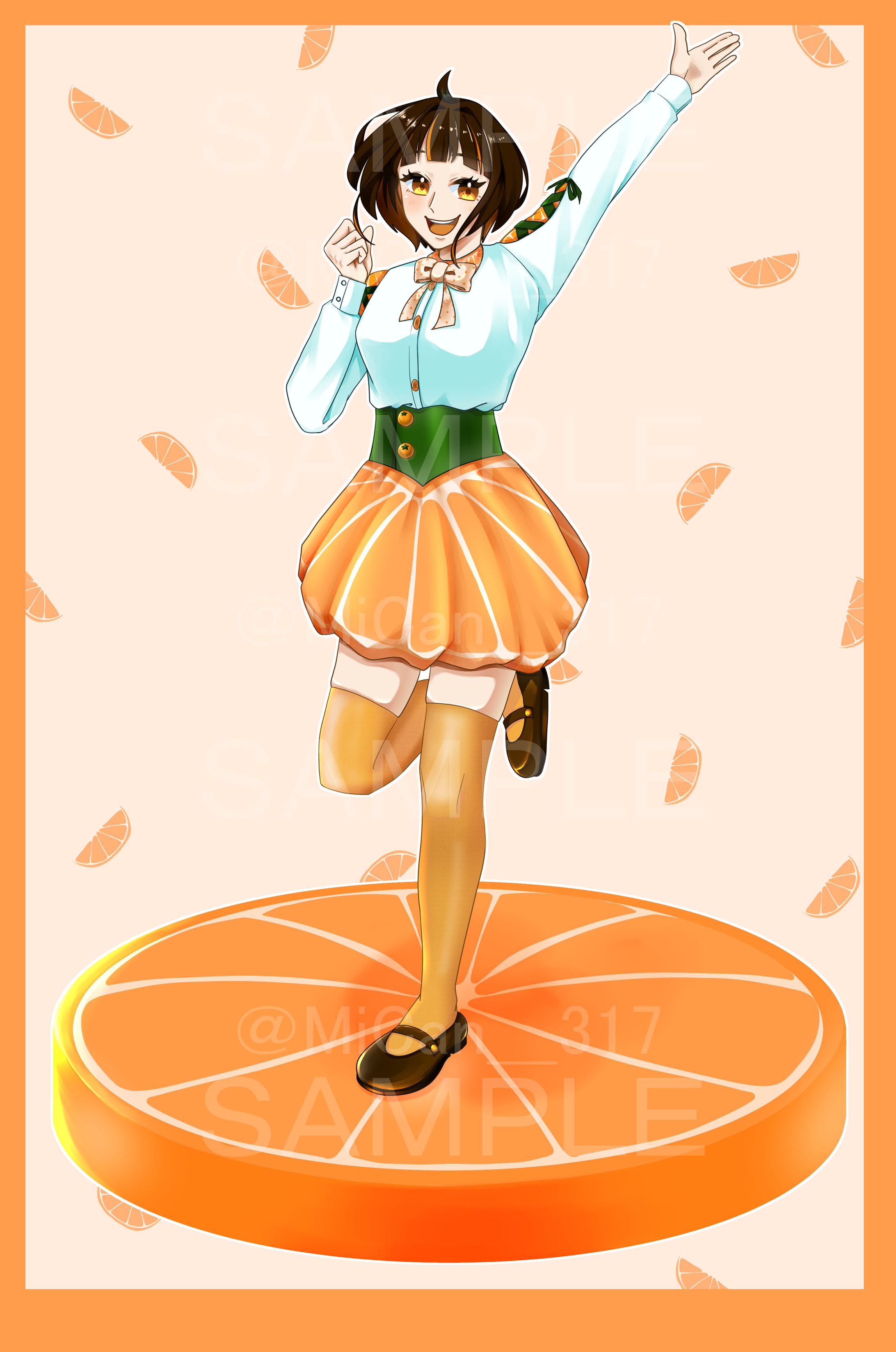 <立ち絵>ミカン擬人化-1