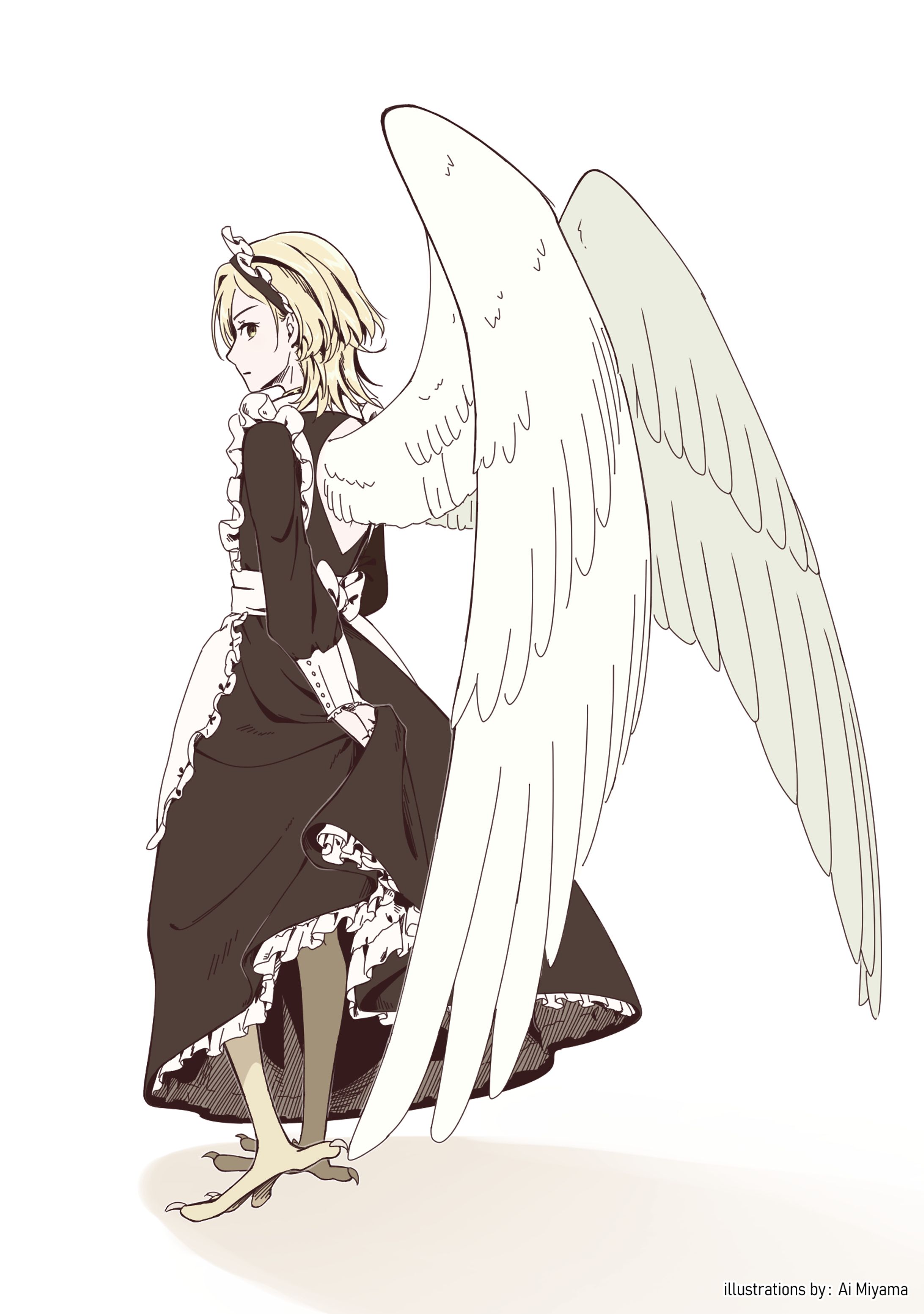 鳥くんにメイド服-1