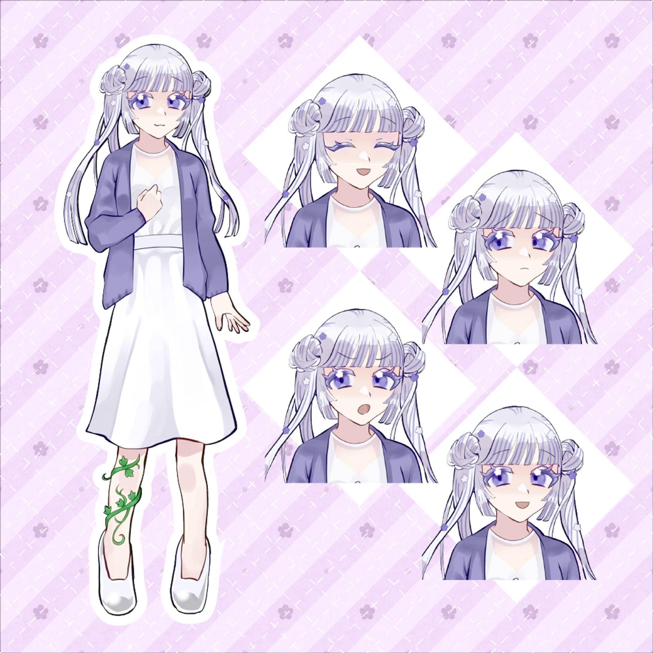 TRPGコミッション　白髪女性-1