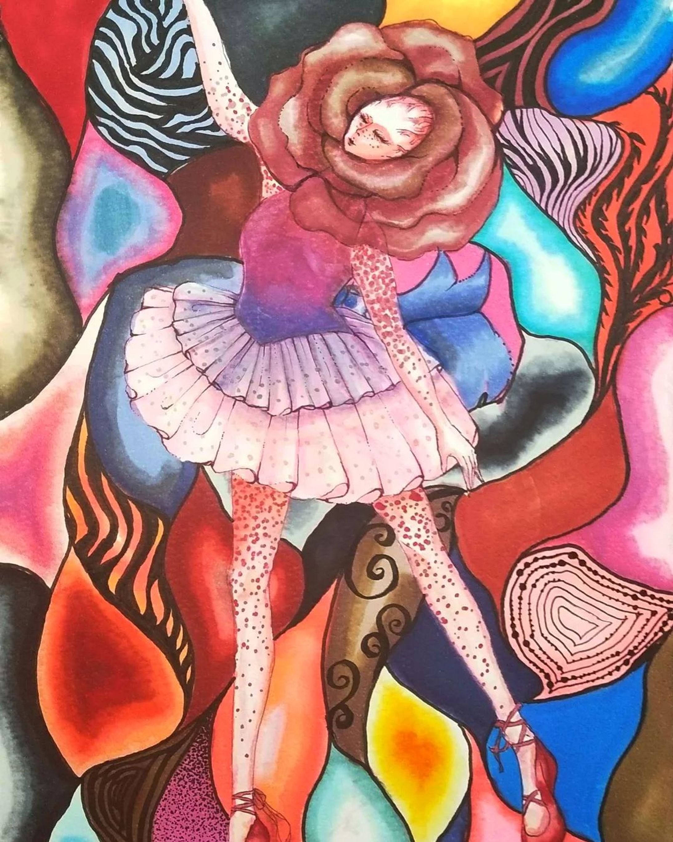 【In agony】
　
　
　
　
　
#illustration #illust #drawing #art #copic #copicmarkers #vivid #ballerina #rose #aggregation #イラスト #バレリーナ #コピック-1