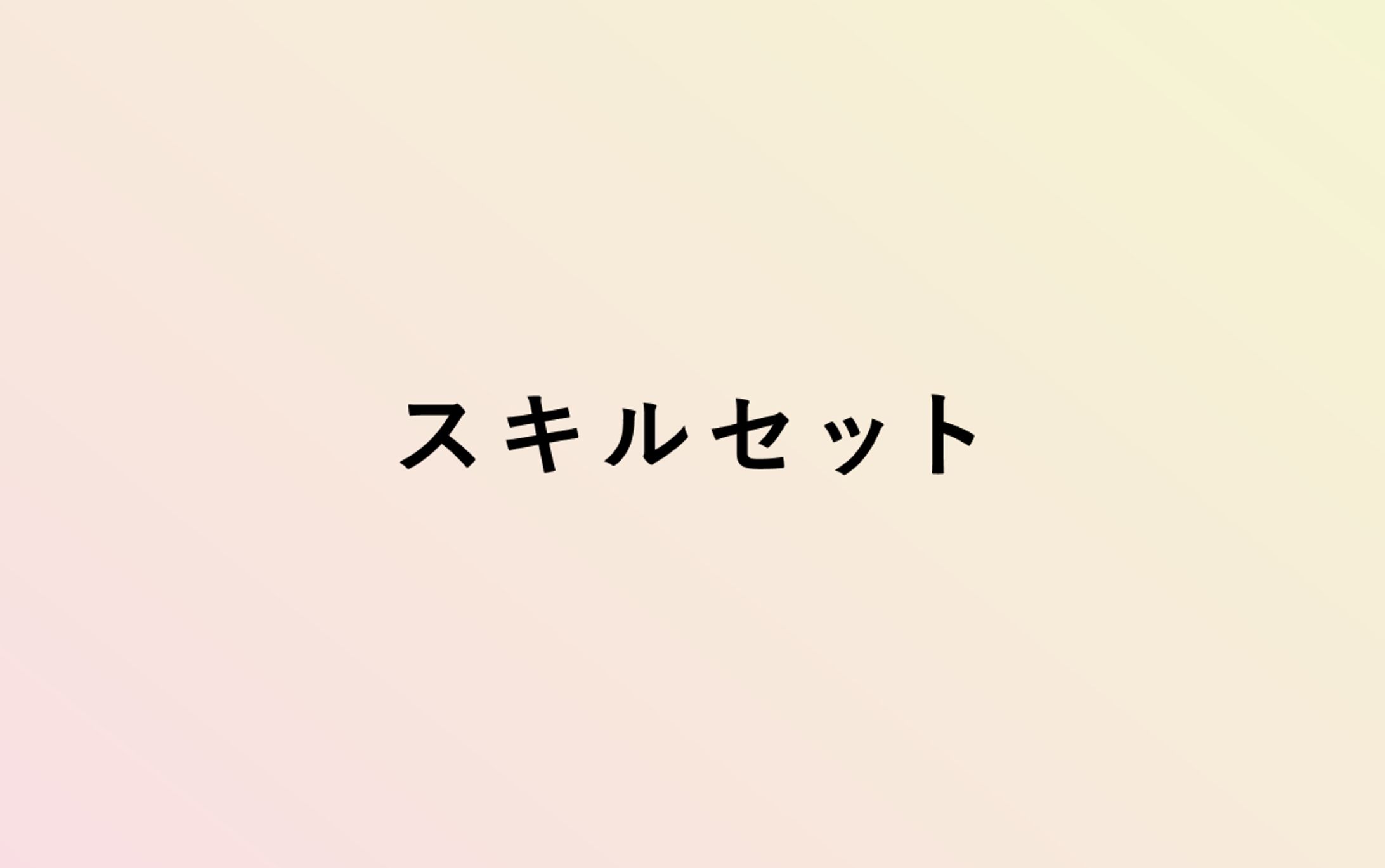 スキルセット-1