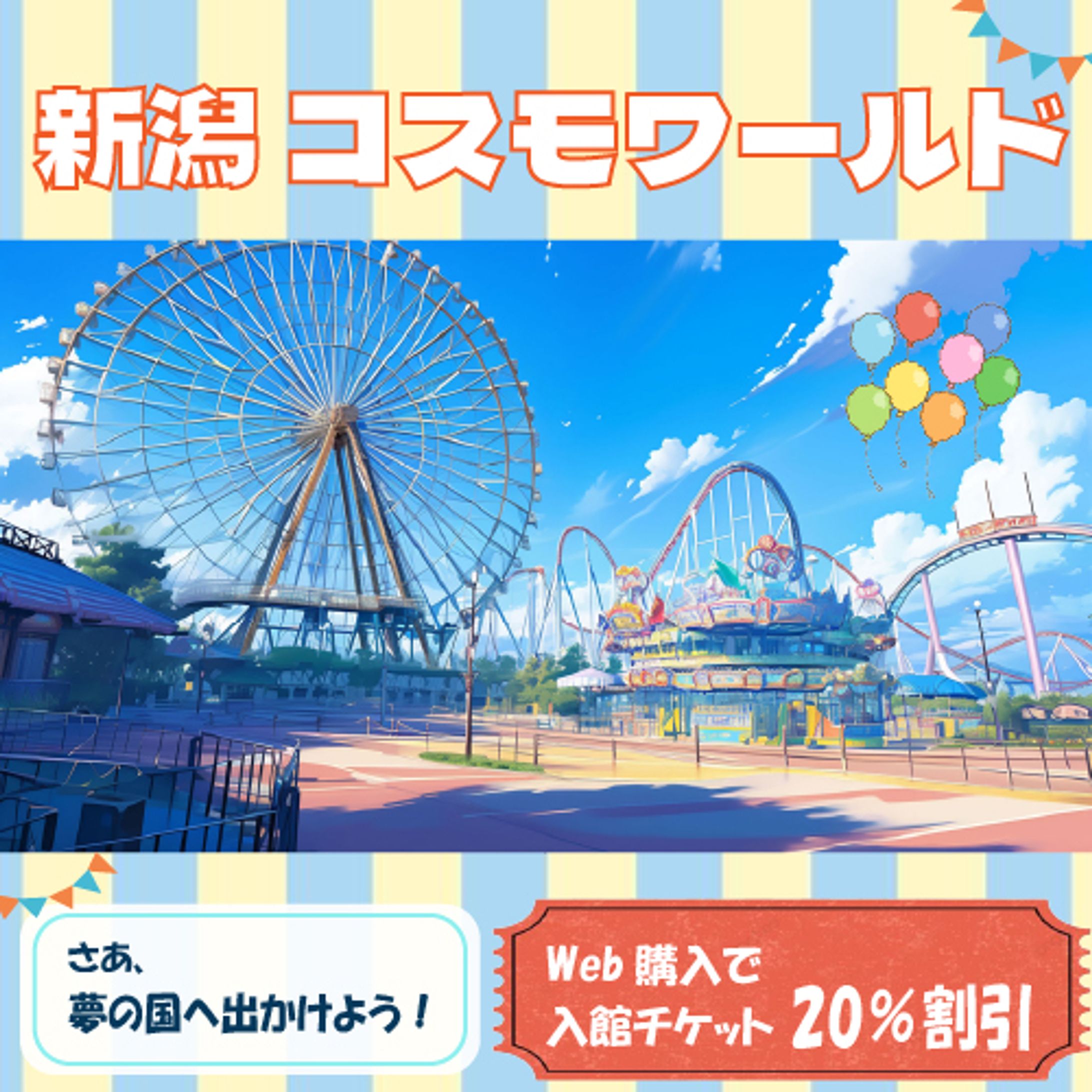 遊園地バナー（架空バナーW500×H500px）-1