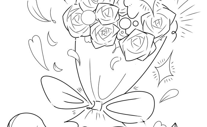 書籍中扉挿絵│お花のイラスト