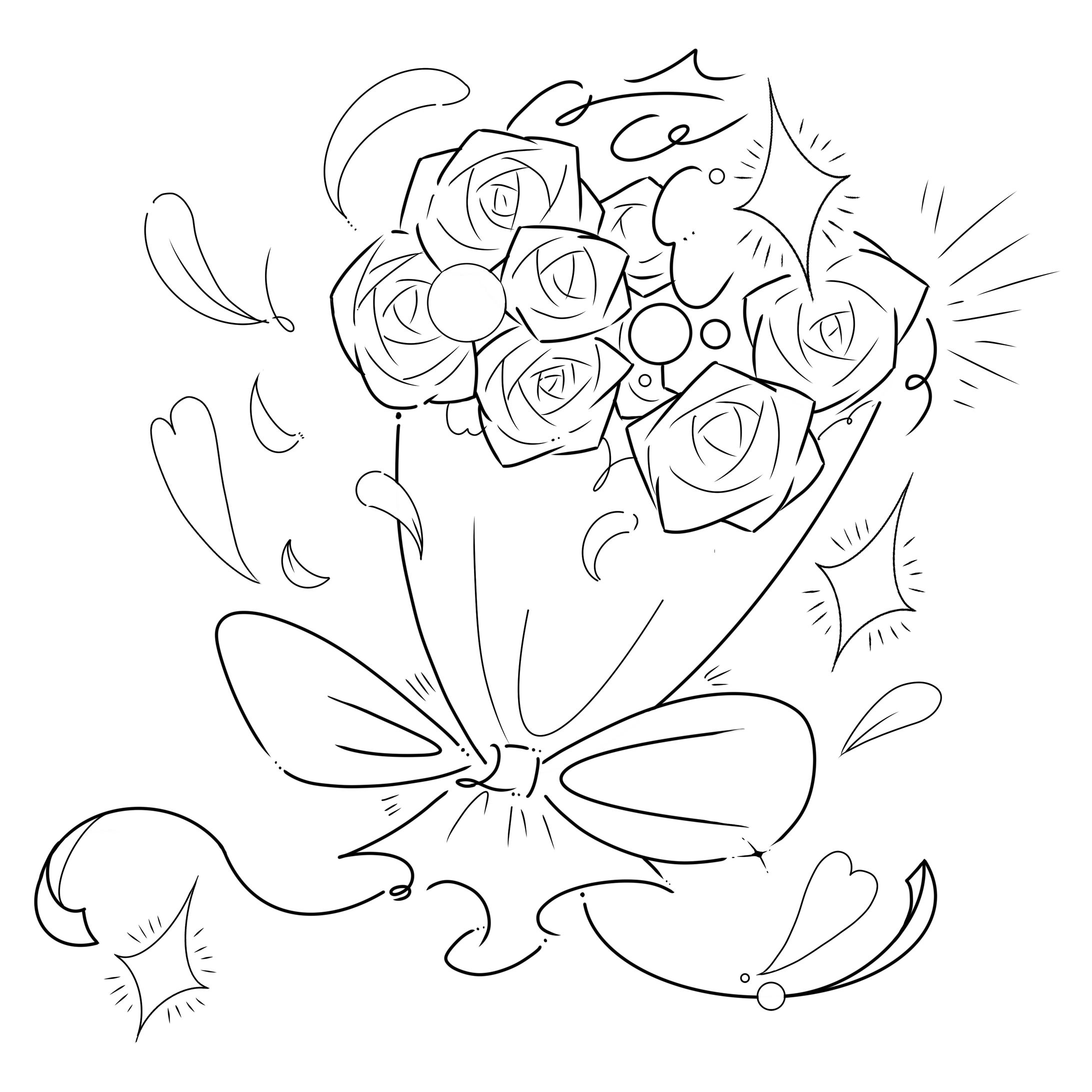 書籍中扉挿絵│お花のイラスト-1